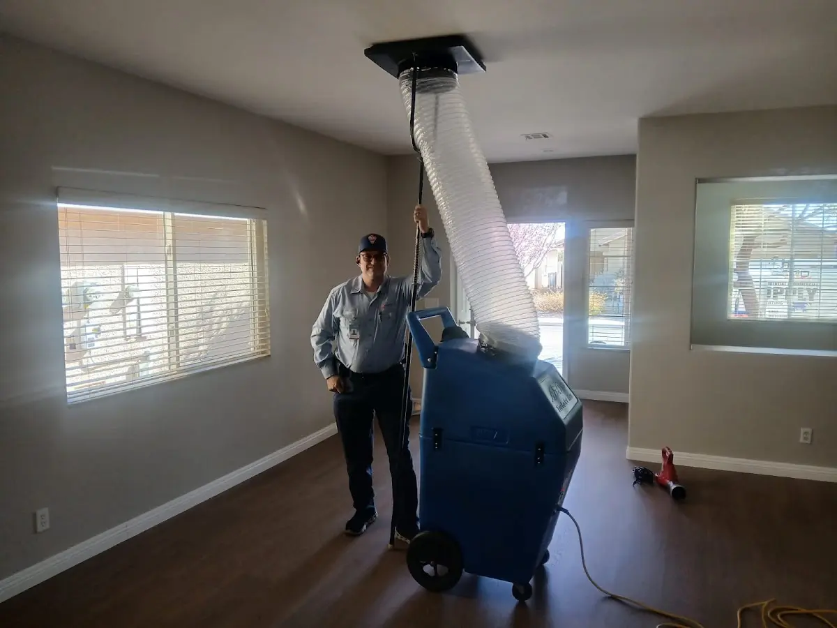 Professional Dryer Vent Cleaning work inside a Summit View home